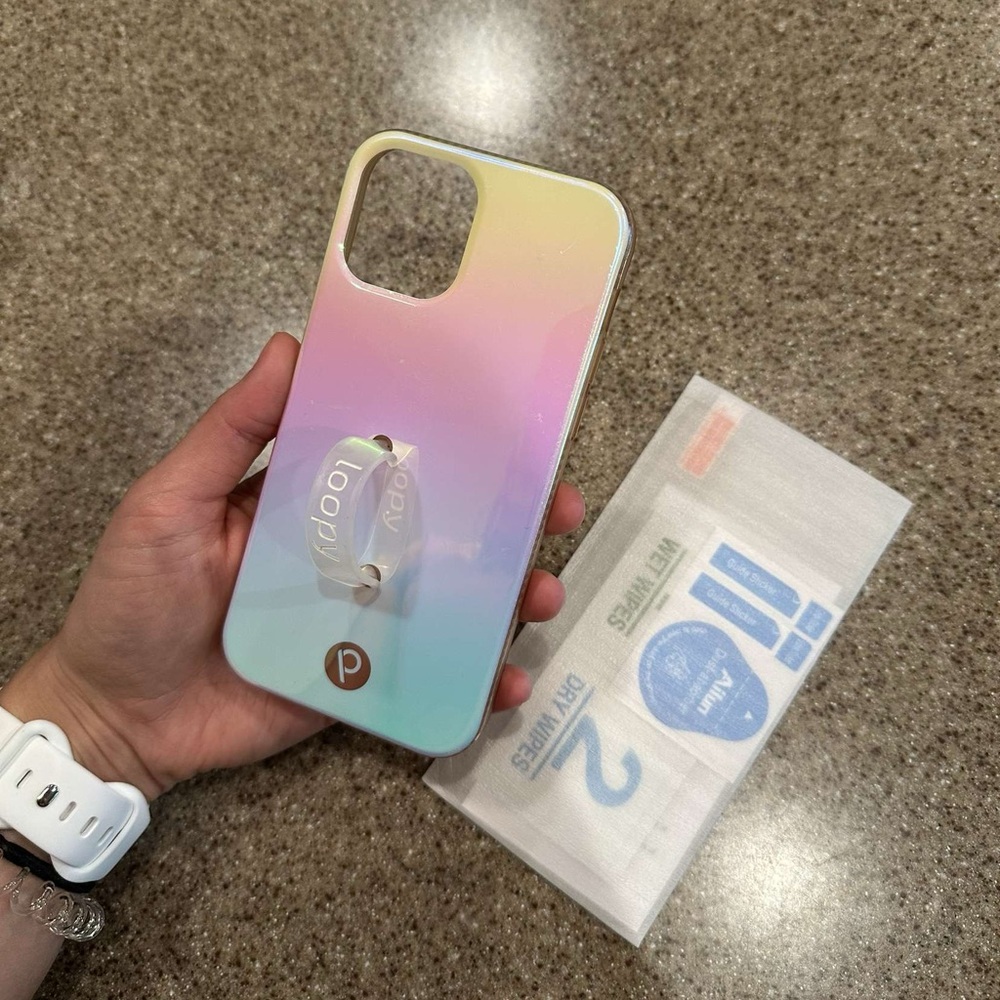 iPhone 12 loopy case + tempered glass screen protector